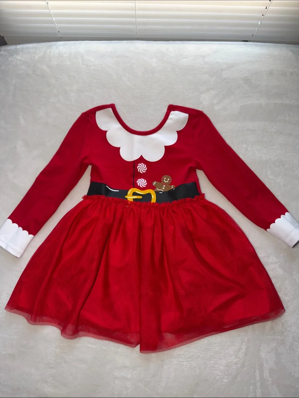Old Navy Red White Gingerbread Holiday Dress Costume